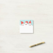 Drie Kerstkabouter Elfen Post-It Notities Post-it® Notes (Op bureau)