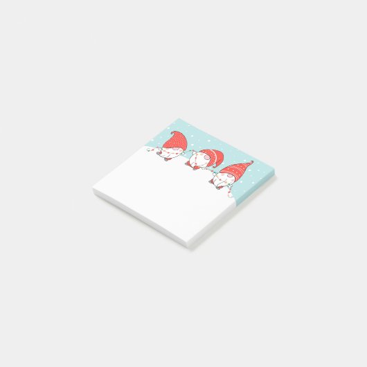 Drie Kerstkabouter Elfen Post-It Notities Post-it® Notes (Schuin)