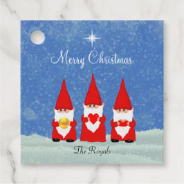 Drie Kerstkabouters Bedankjes Labels