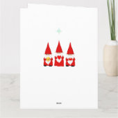 Drie Kerstkabouters Kaart (Achterkant)