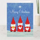 Drie Kerstkabouters Kaart (Voorkant)