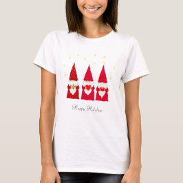 Drie Kerstkabouters & sterren T-shirt