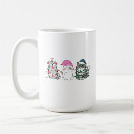 Drie Kerstkatten Koffiemok