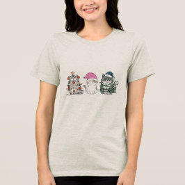 Drie Kerstkatten Tri-Blend Shirt