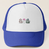 Drie Kerstkatten Trucker Pet (Voorkant)