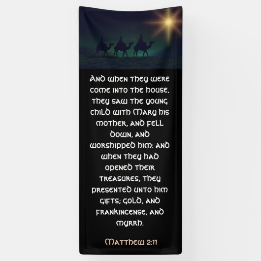 Drie kerstkerkkerkerken met Wisemen Spandoek (Verticaal)