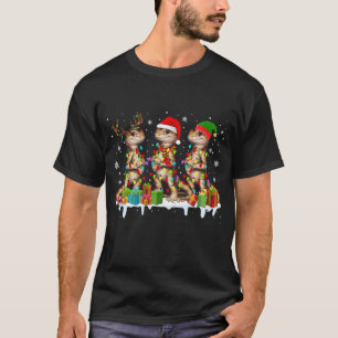 Drie Kerstkerst met kerstmis in de kerstmis van de T-shirt
