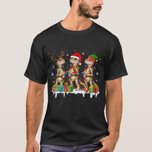 Drie Kerstkerst met kerstmis in de kerstmis van de T-shirt (Voorkant)