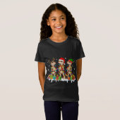 Drie Kerstkerst met kerstmis in de kerstmis van de T-shirt (Voorkant volledig)