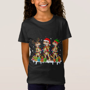 Drie Kerstkerst met kerstmis in de kerstmis van de T-shirt