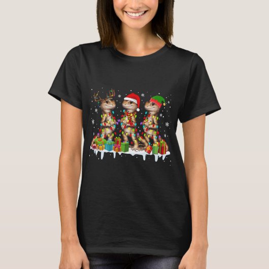 Drie Kerstkerst met kerstmis in de kerstmis van de T-shirt (Voorkant)