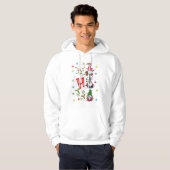 Drie kerstknomes Ho-Ho-Ho-Gar Hoodie (Voorkant volledig)