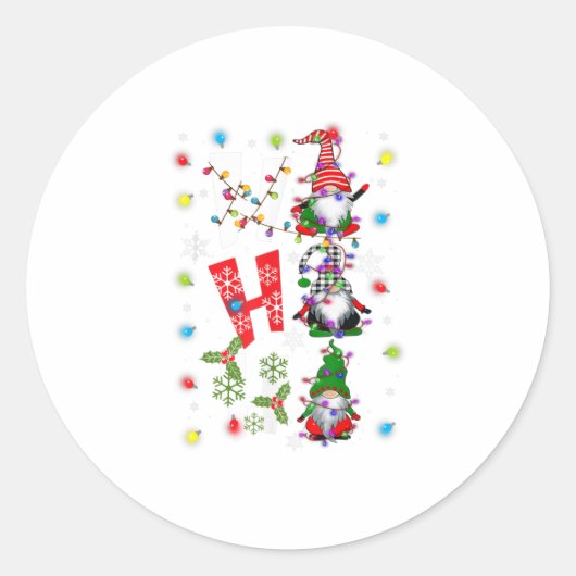 Drie kerstknomes Ho-Ho-Ho-Gar Ronde Sticker (Voorkant)