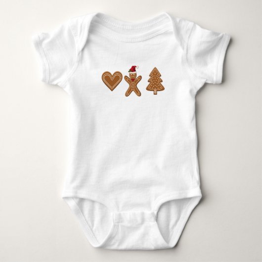 Drie kerstkoekvormen van gemberkoek romper (Voorkant)