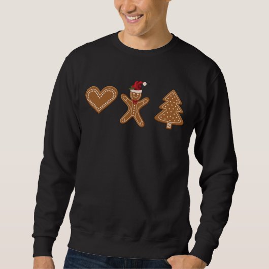 Drie kerstkoekvormen van gemberkoek trui (Voorkant)