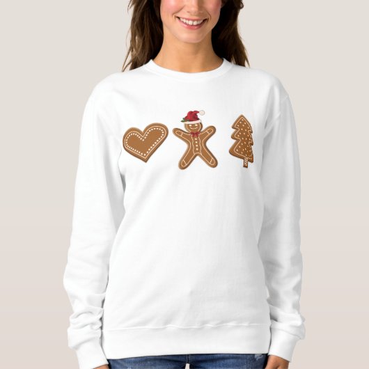 Drie kerstkoekvormen van gemberkoek trui (Voorkant)