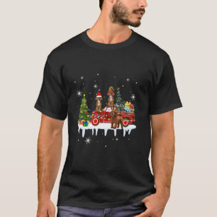 Drie Kerstman Rendier Elf Poodles Op Kerstmis Pick T-shirt