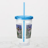 Drie kerstmannen acryl drinkbeker (Rechts)