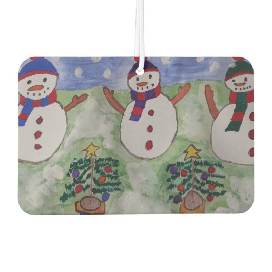 Drie kerstmannen Air Freshener Luchtverfrisser (Voorkant)