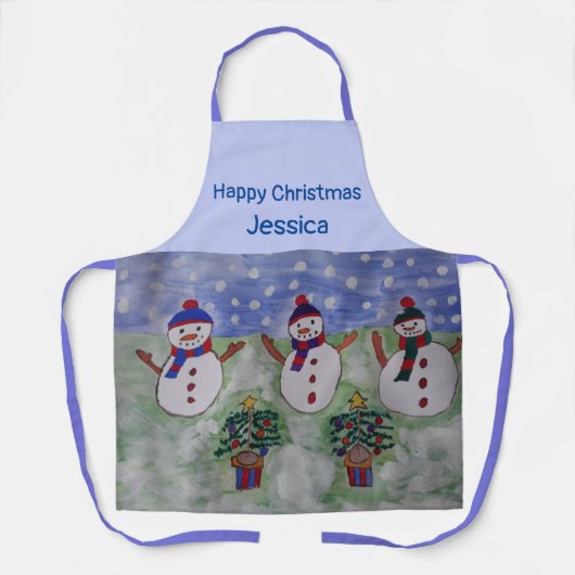 Drie kerstmannen Apron Schort (Voorkant)