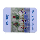 Drie kerstmannen Flexibel Magneet (Horizontaal)