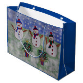 Drie kerstmannen groot cadeauzakje (Achterkant Gekanteld)