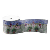 Drie kerstmannen grosgrain lint (Spoel)