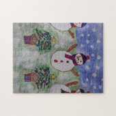 Drie kerstmannen Jigzaag Puzzle Legpuzzel (Horizontaal)