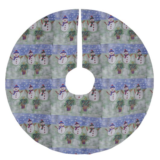 Drie kerstmannen kerstboom rok (Voorkant)