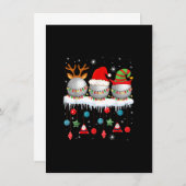 Drie Kerstmannen met een Elf Golf Balls Kaart (Voorkant / Achterkant)