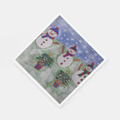 Drie kerstmannen servet (Hoek)