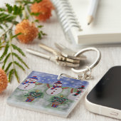 Drie kerstmannen sleutelhanger (Voorkant Rechts)