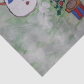 Drie kerstmannen tissuepapier (Detail)