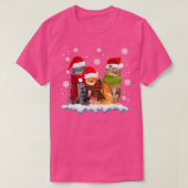 Drie kerstmis voor kat Kitten Lover Sno T-shirt (Design voorkant)
