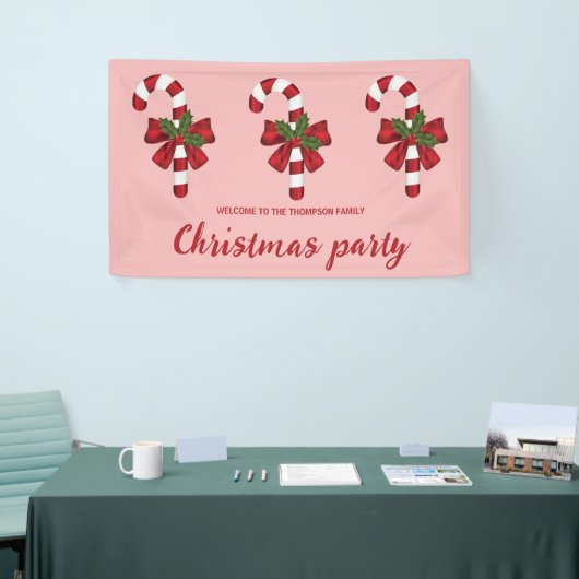 Drie kerstsnoepjes - kerstfeest spandoek (Beurs)