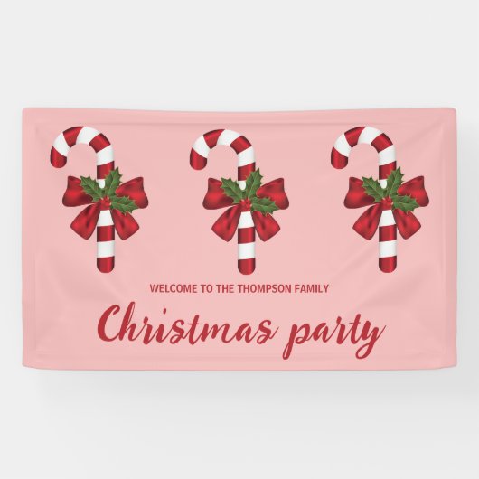 Drie kerstsnoepjes - kerstfeest spandoek (Horizontaal)