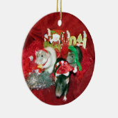 Drie kerstversiering met Wise Girls Pet Rat Keramisch Ornament (Rechts)