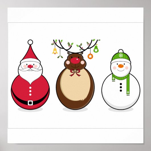 Drie kerstvrienden poster (Voorkant)