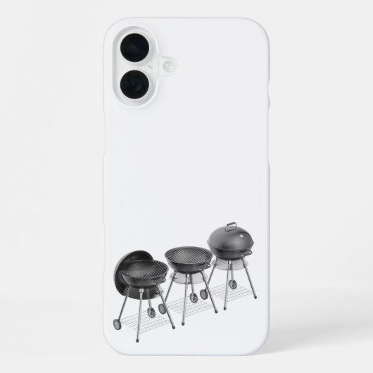 Drie ketel houtskool grills iPhone hoesje (Achterkant)