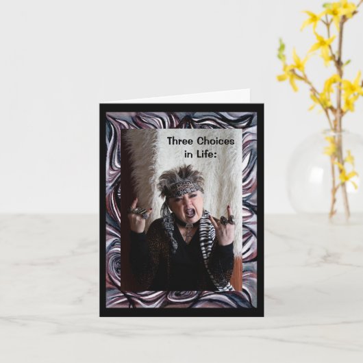 Drie keuzes in het leven kaart (Gele Bloem)