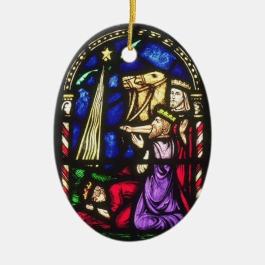 Drie kg na de ster keramisch ornament (Voorkant)