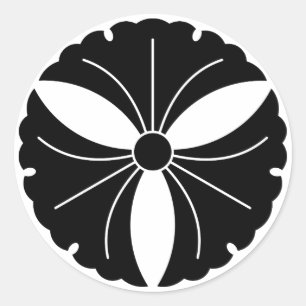 Drie kieuwbladeren ronde sticker