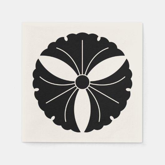 Drie kieuwbladeren servet (Voorkant)