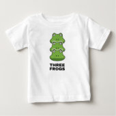 Drie kikkers gestapeld grappig peuter T-shirt (Voorkant)