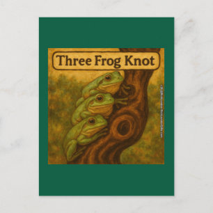 Drie Kikkers Knoop – Whimsicale Amfibische Woordsp Briefkaart