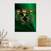 Drie kikkers Poster (Keuken)