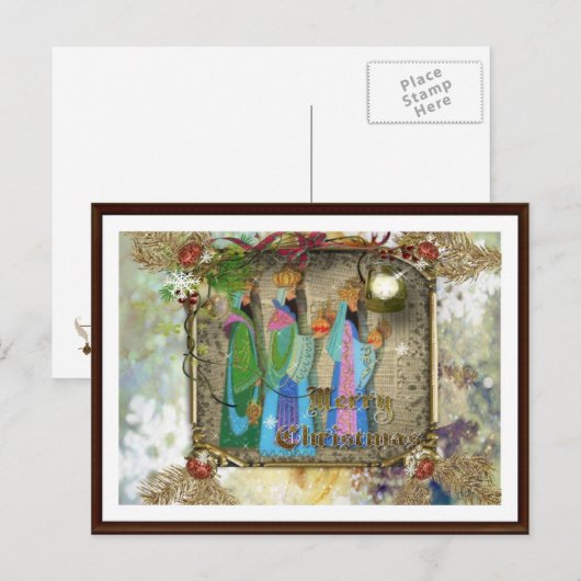 Drie kilo Orient Kerstmis Briefkaart (Voorkant / Achterkant)