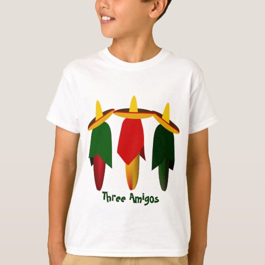 Drie Kinder T-shirt van Amigo Hot Peppers (Voorkant)