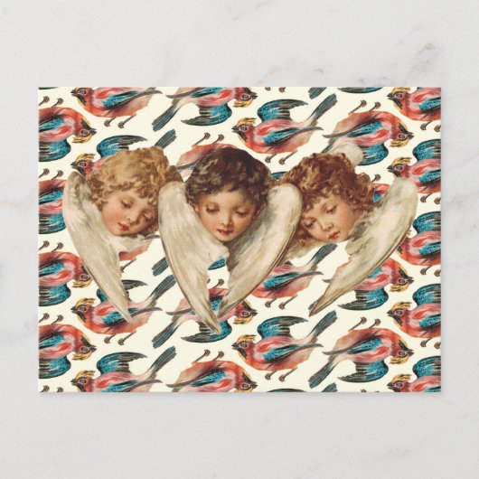 Drie KinderAngels - Kitsch Art Briefkaart (Voorkant)