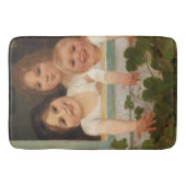 Drie kinderen aan het raam badmat (Voorkant)